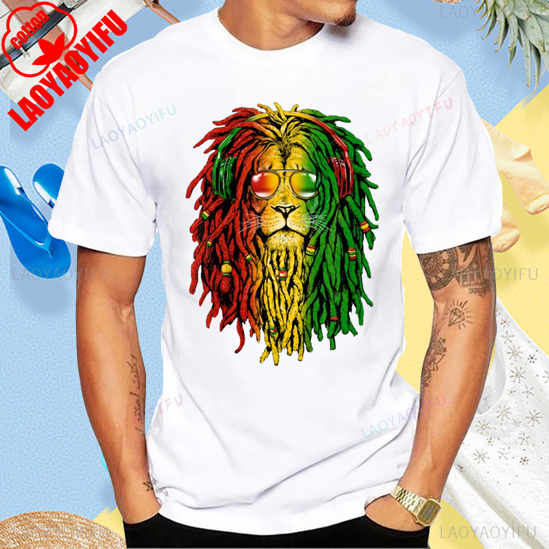 Tee Graphic Print - New Arrival Rasta Reggae Lion Sunglasses
