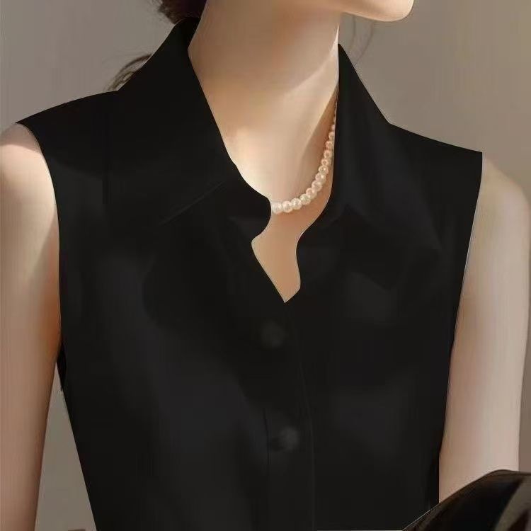 French Satin POLO Collar Sleev - огляд і ціна Shirt Camp Collar