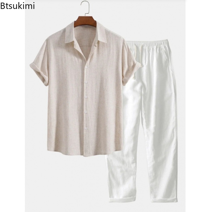 2026 Men's Fashion Solid Beach - огляд і ціна Short Linen Drawstring