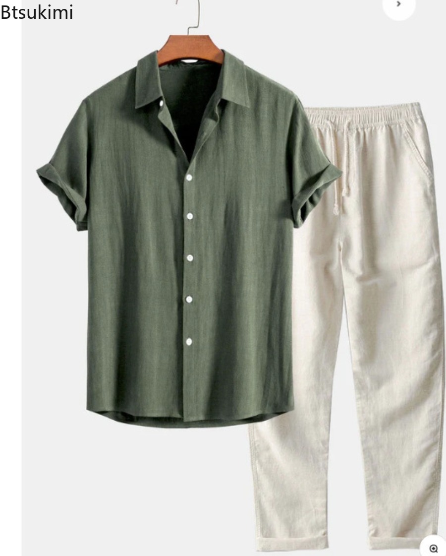 2026 Men's Fashion Solid Beach - огляд і ціна Short Linen Drawstring