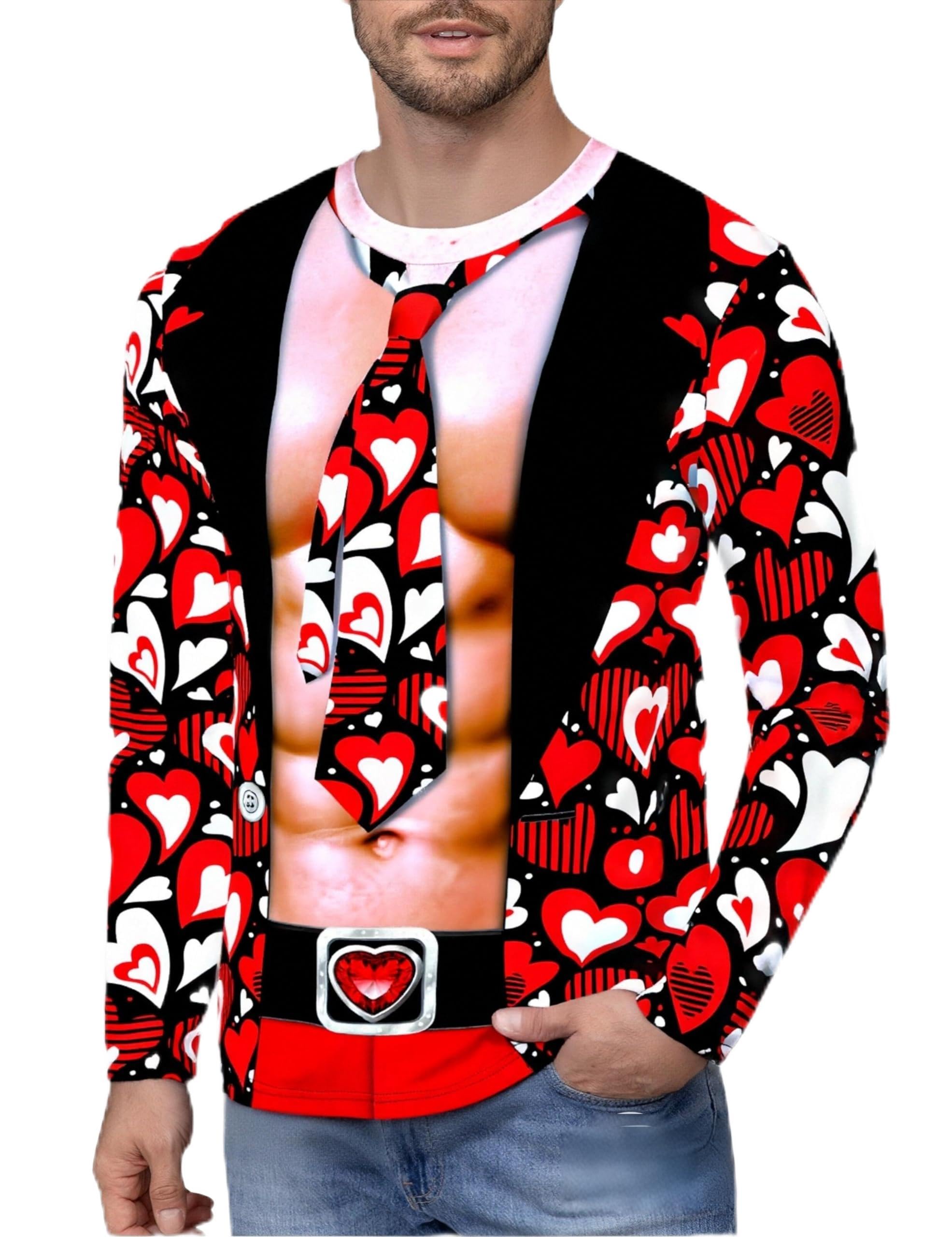 Fun Carnival Men's 3D Muscle P - огляд і ціна Tee Graphic Print
