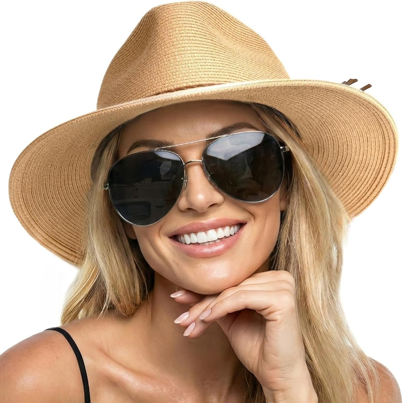 1pc Summer Straw Beach Sun Hat - огляд і ціна Bucket Hat Straw