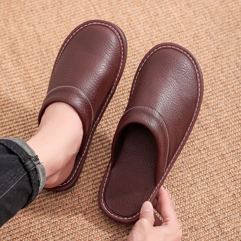 Home Leather Slippers Men and  - огляд і ціна Flip Flop Leather Men
