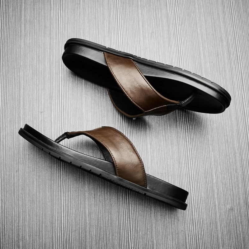 2026 Summer New Mens Genuine L - огляд і ціна Flip Flop Leather Men