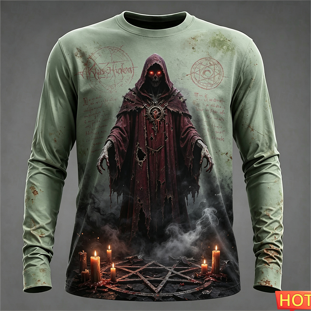 Autumn winter Men's Long sleev - огляд і ціна Tee Graphic Print